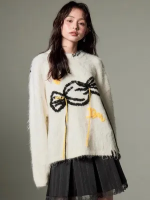 soft candy embroidered sweater
