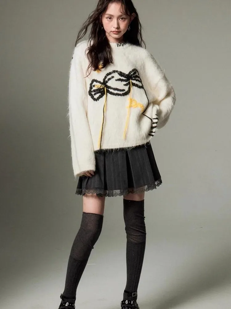 soft candy embroidered sweater