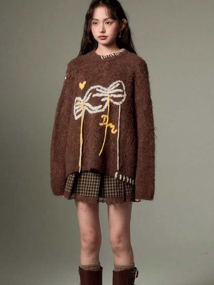 soft candy embroidered sweater