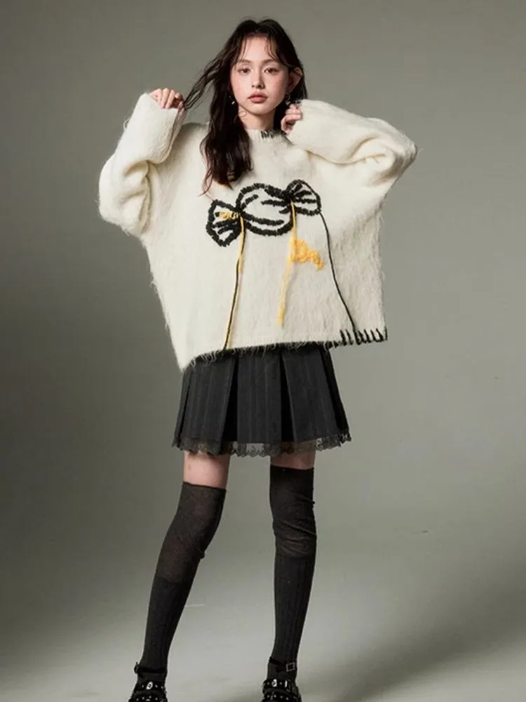 soft candy embroidered sweater