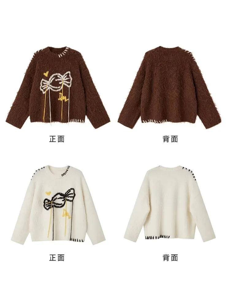 soft candy embroidered sweater