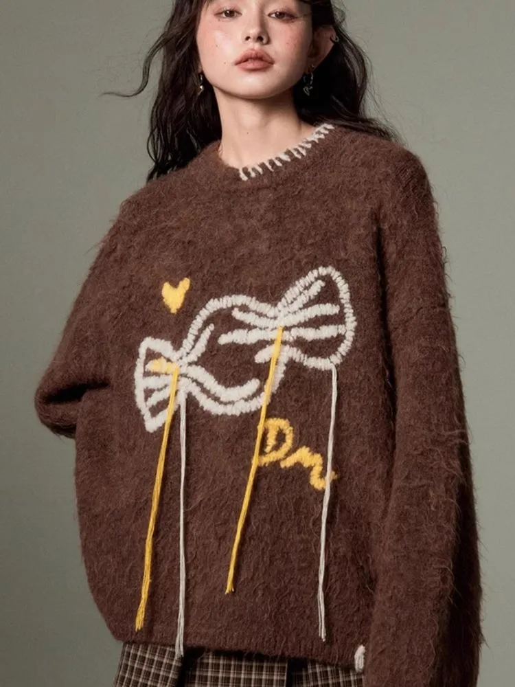 soft candy embroidered sweater