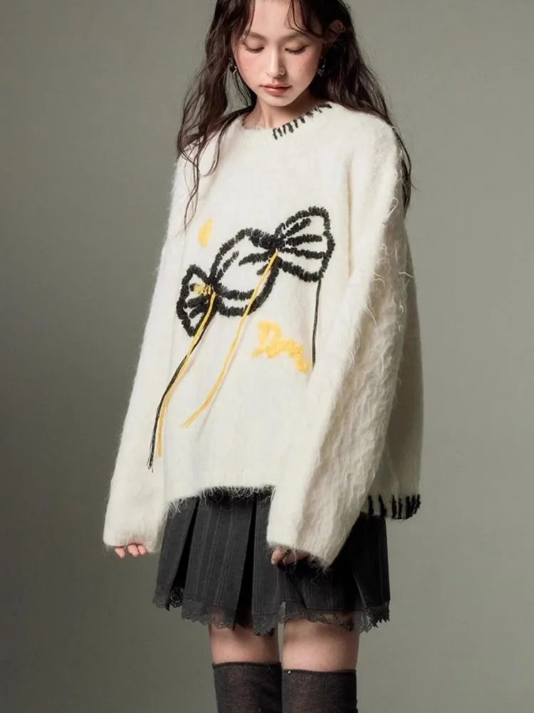 soft candy embroidered sweater