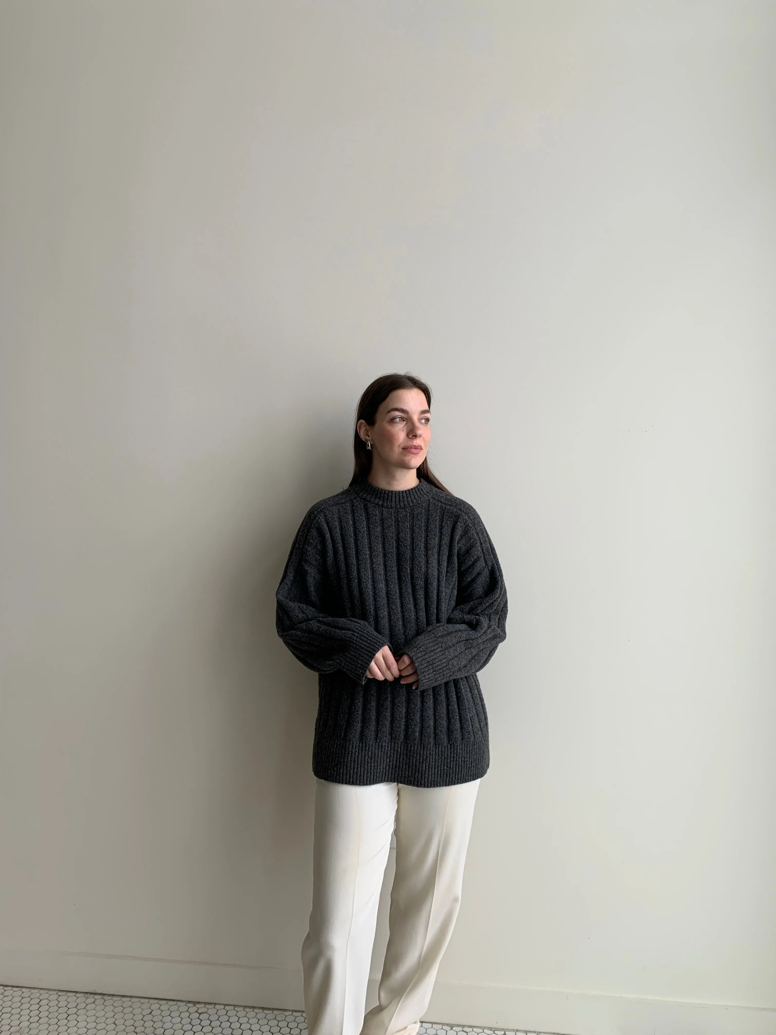 soft ribbed sweater