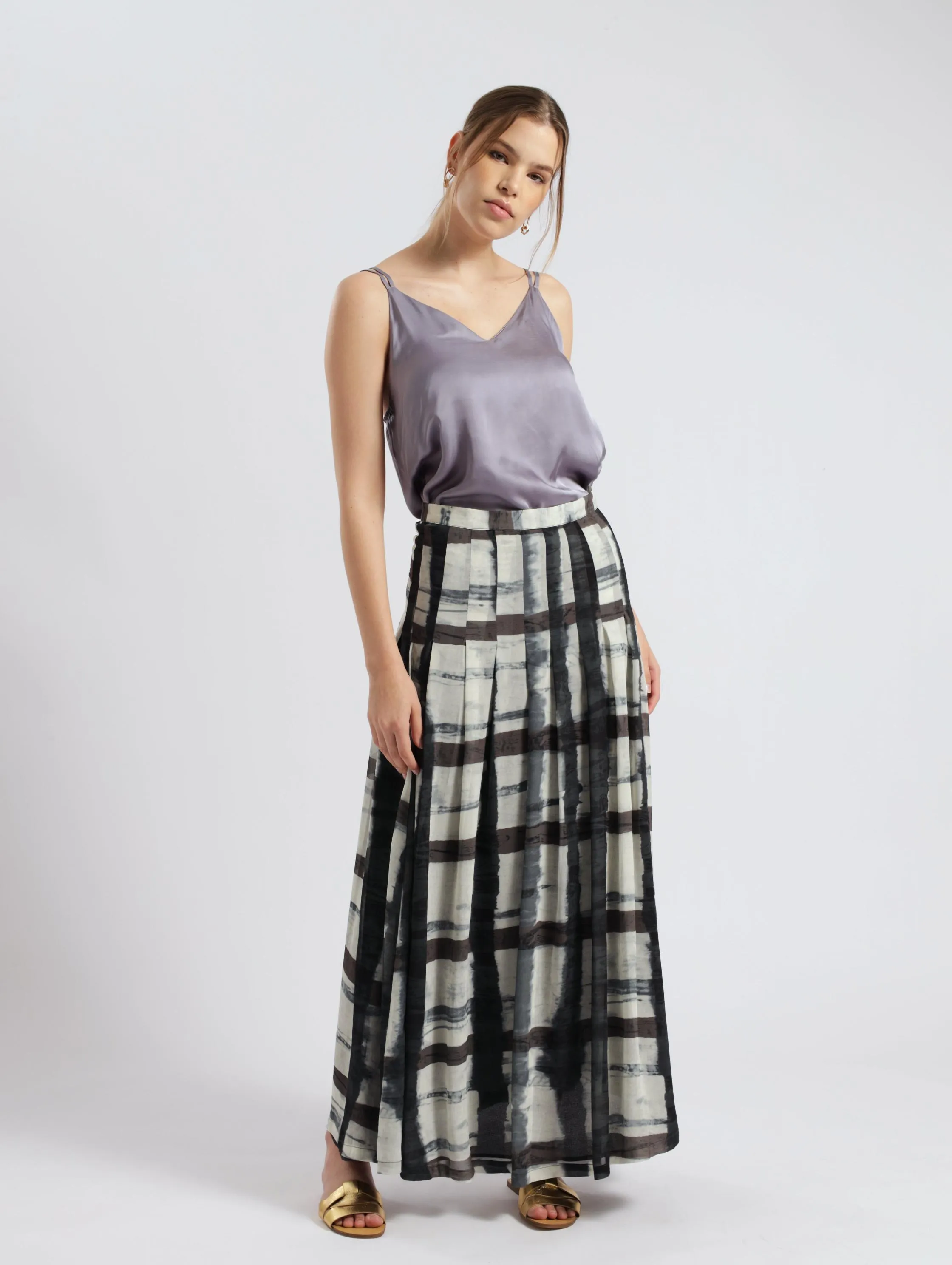Soft Strappy Cami Top - Grey