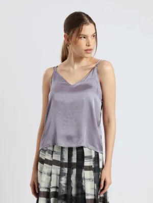 Soft Strappy Cami Top - Grey