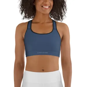 Solid Darkish Sports bra