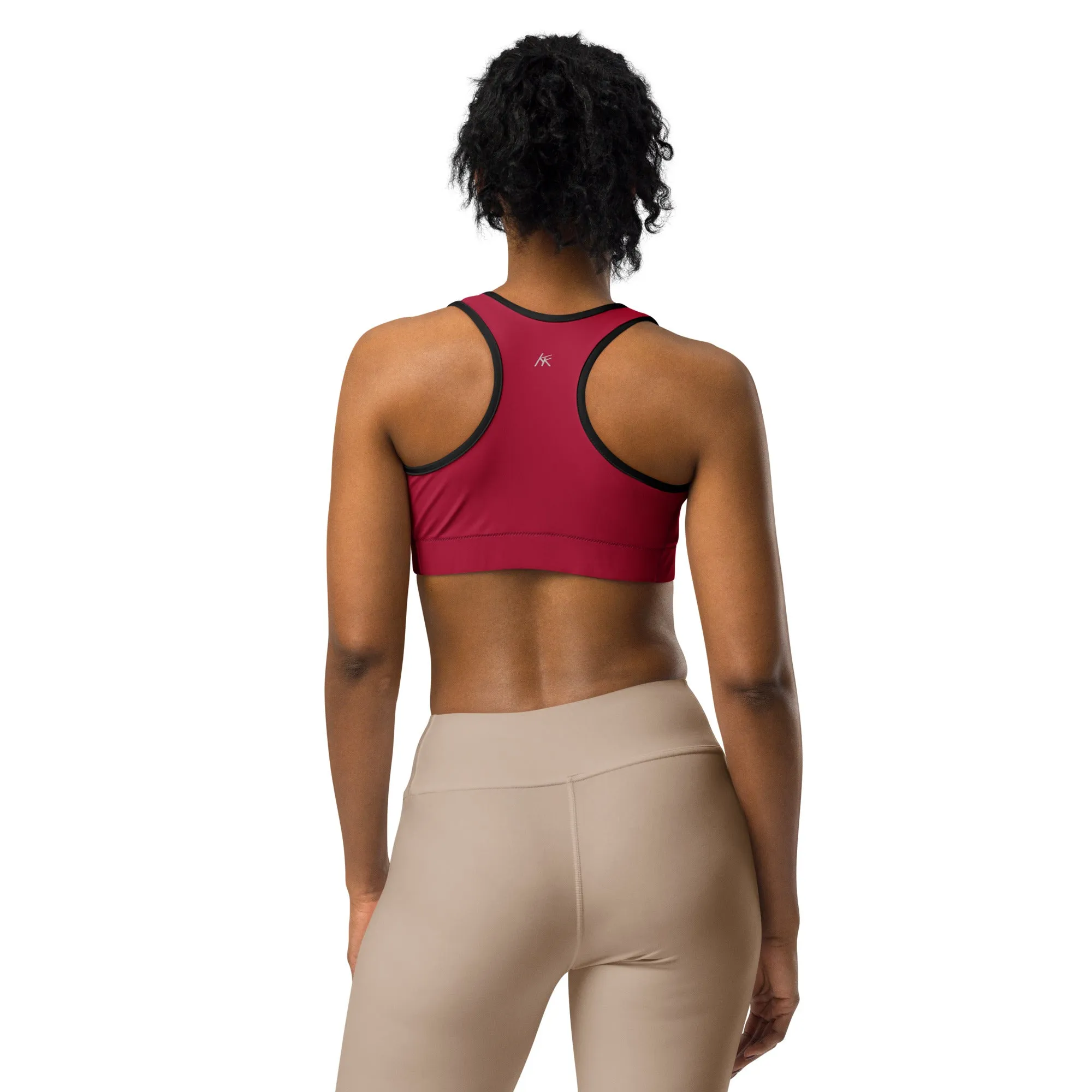 Solid Darkish Sports bra