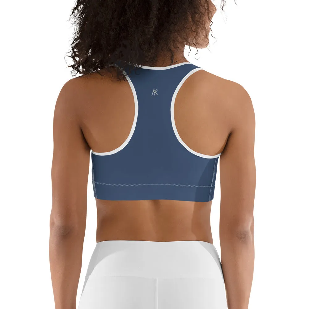 Solid Darkish Sports bra