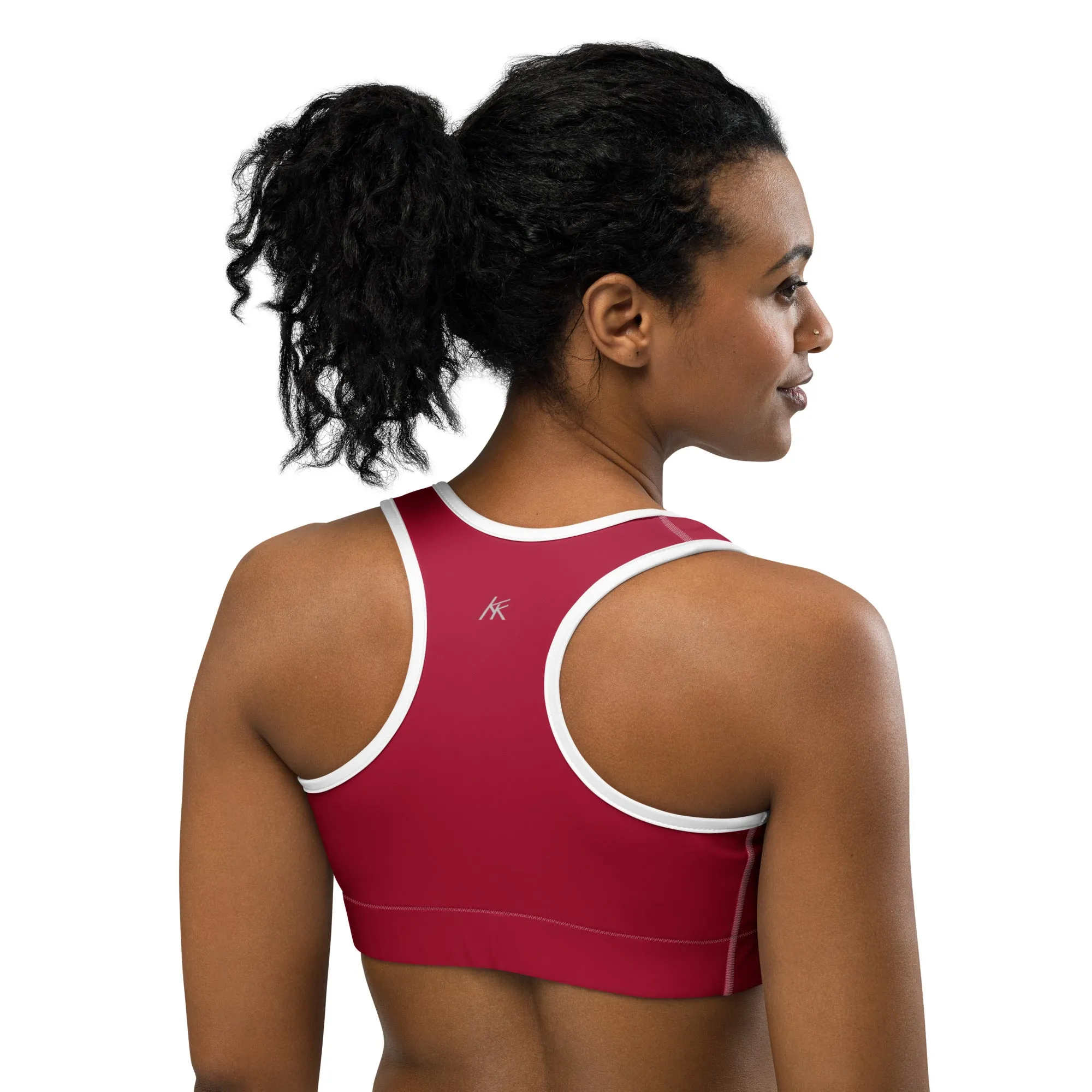 Solid Darkish Sports bra