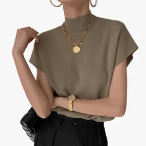 Sophisticated Mock Neck Top