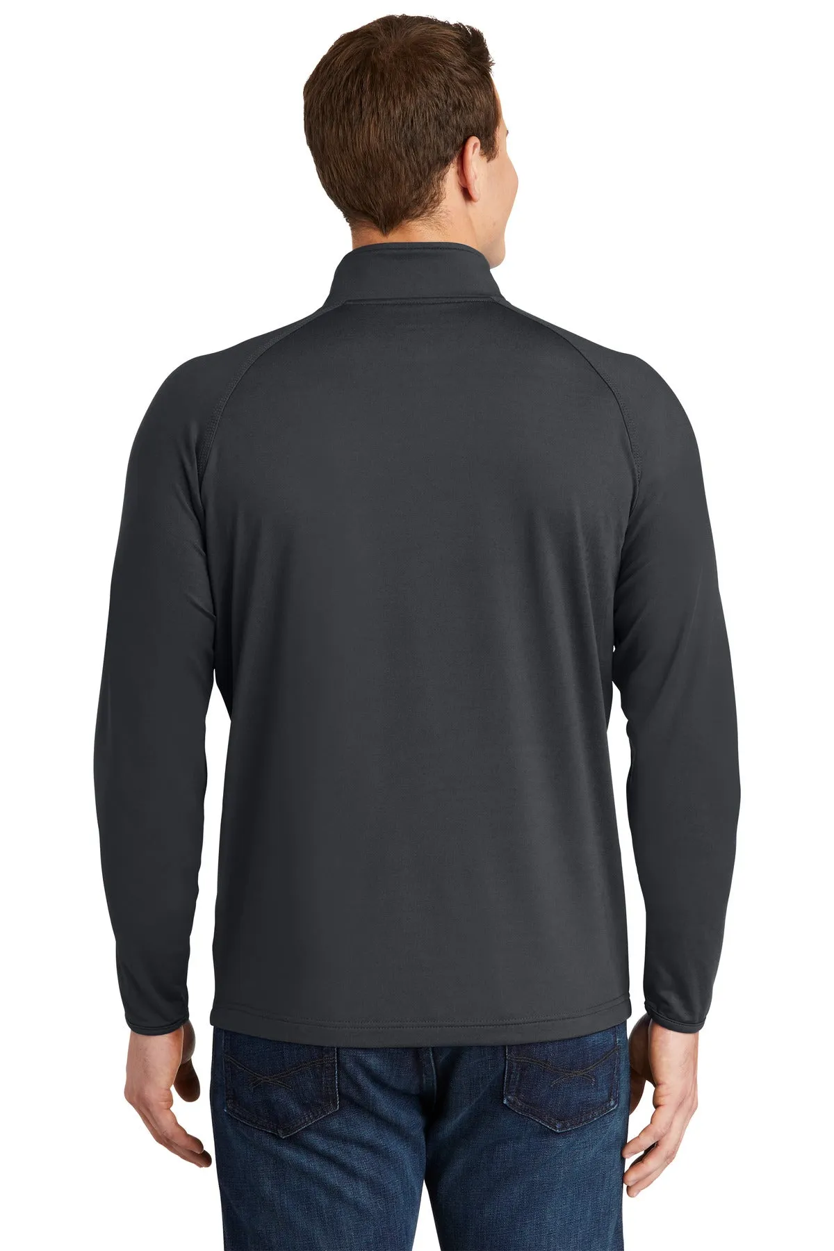 Sport-Tek Sport-Wick Stretch 1/4-Zip Pullover. ST850 Charcoal Grey