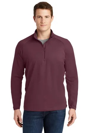 Sport-Tek Sport-Wick Stretch 1/4-Zip Pullover. ST850 Maroon