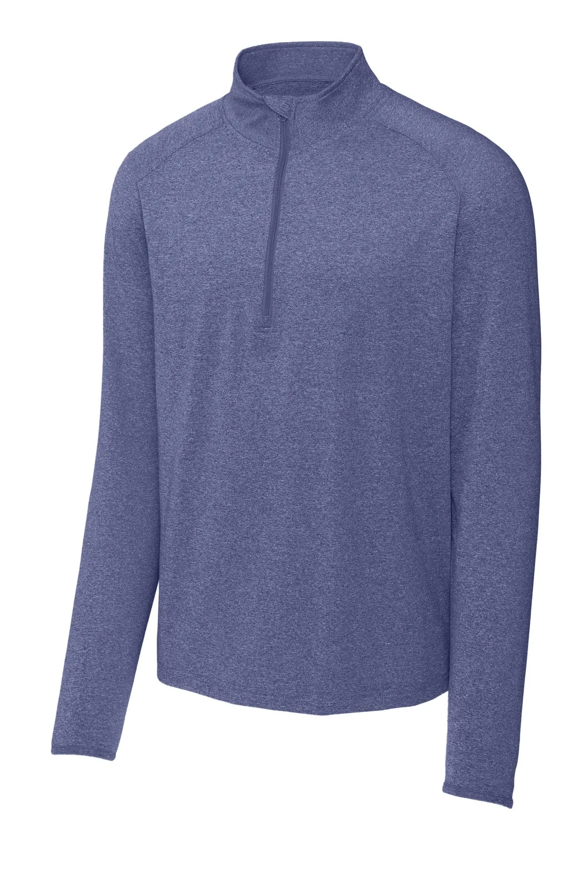Sport-Tek Sport-Wick Stretch 1/4-Zip Pullover. ST850 True Navy Heather