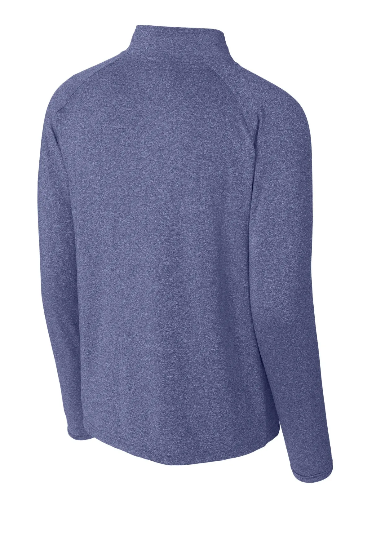 Sport-Tek Sport-Wick Stretch 1/4-Zip Pullover. ST850 True Navy Heather