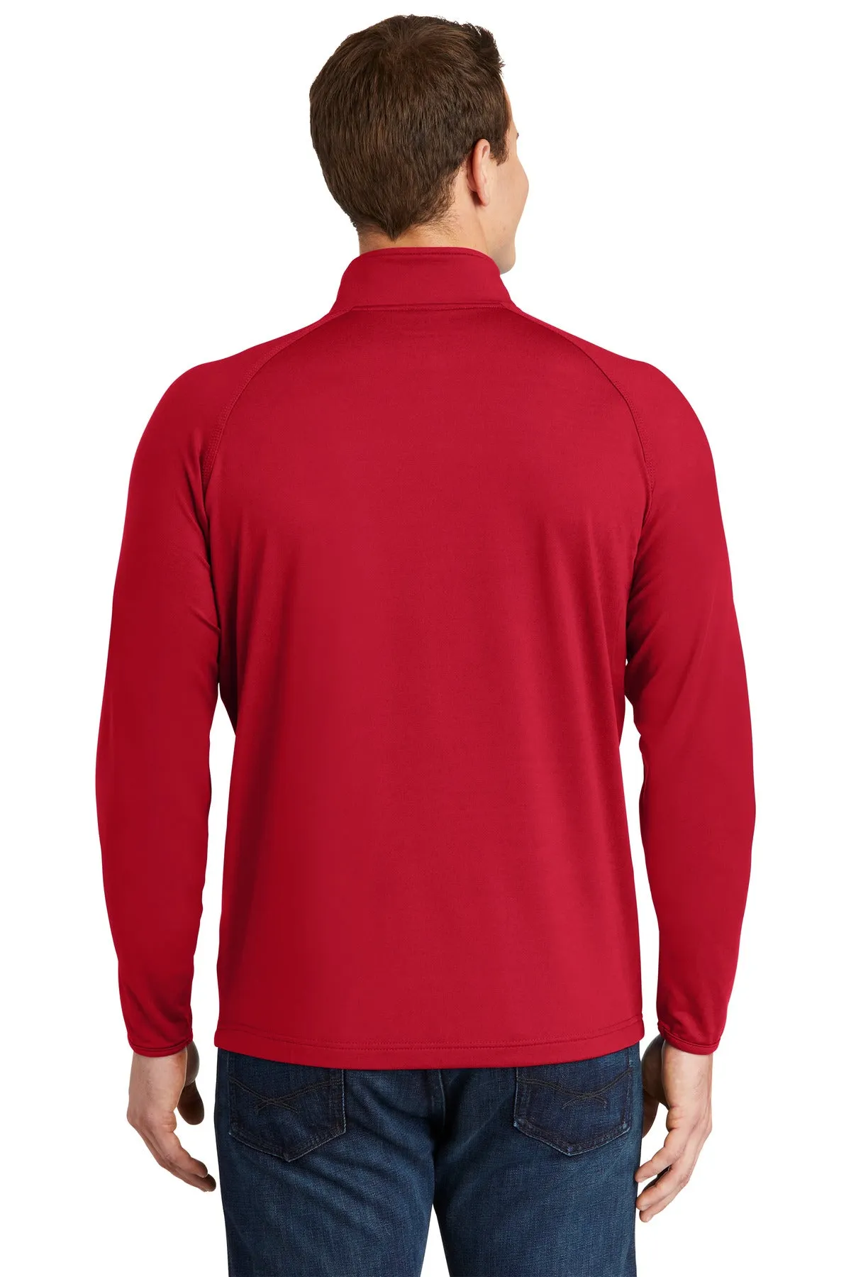 Sport-Tek Sport-Wick Stretch 1/4-Zip Pullover. ST850 True Red