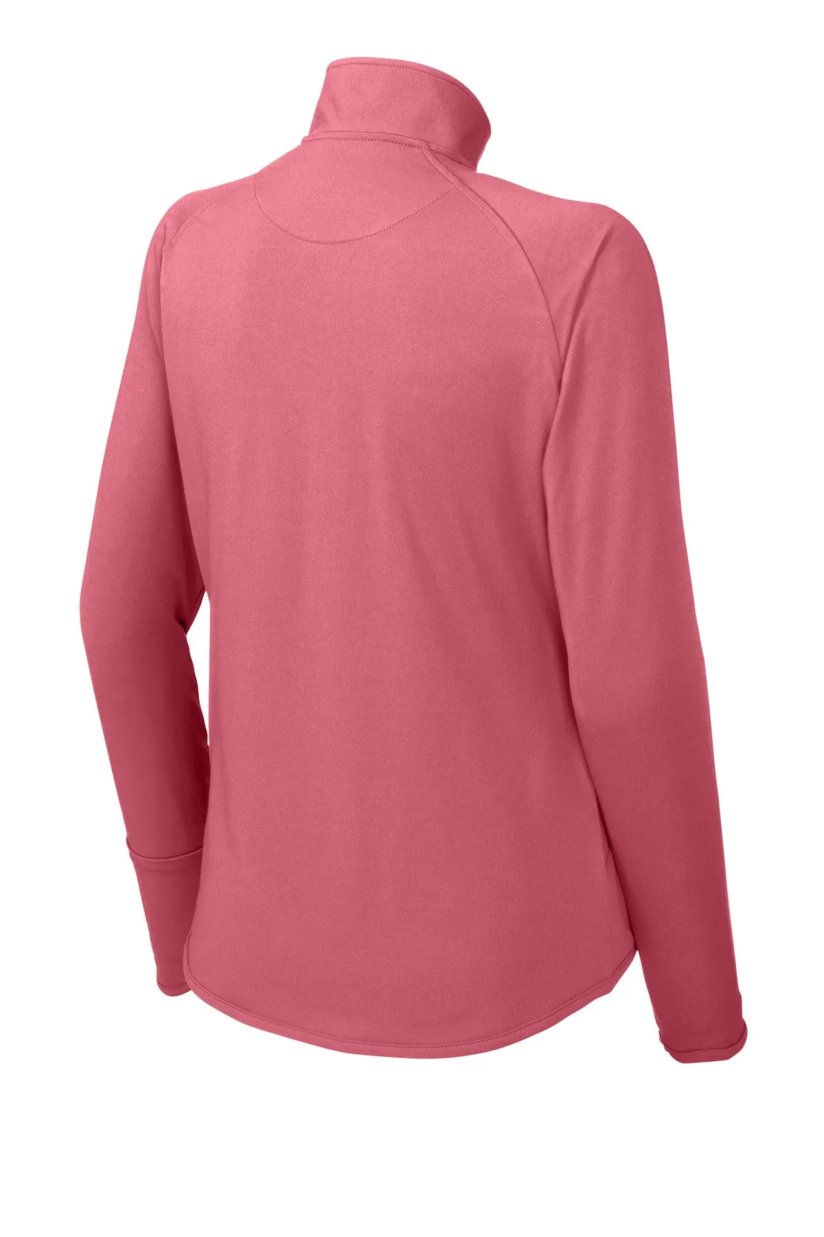 Sport-Tek Women's Sport-Wick Stretch 1/4-Zip Pullover. LST850 Dusty Rose