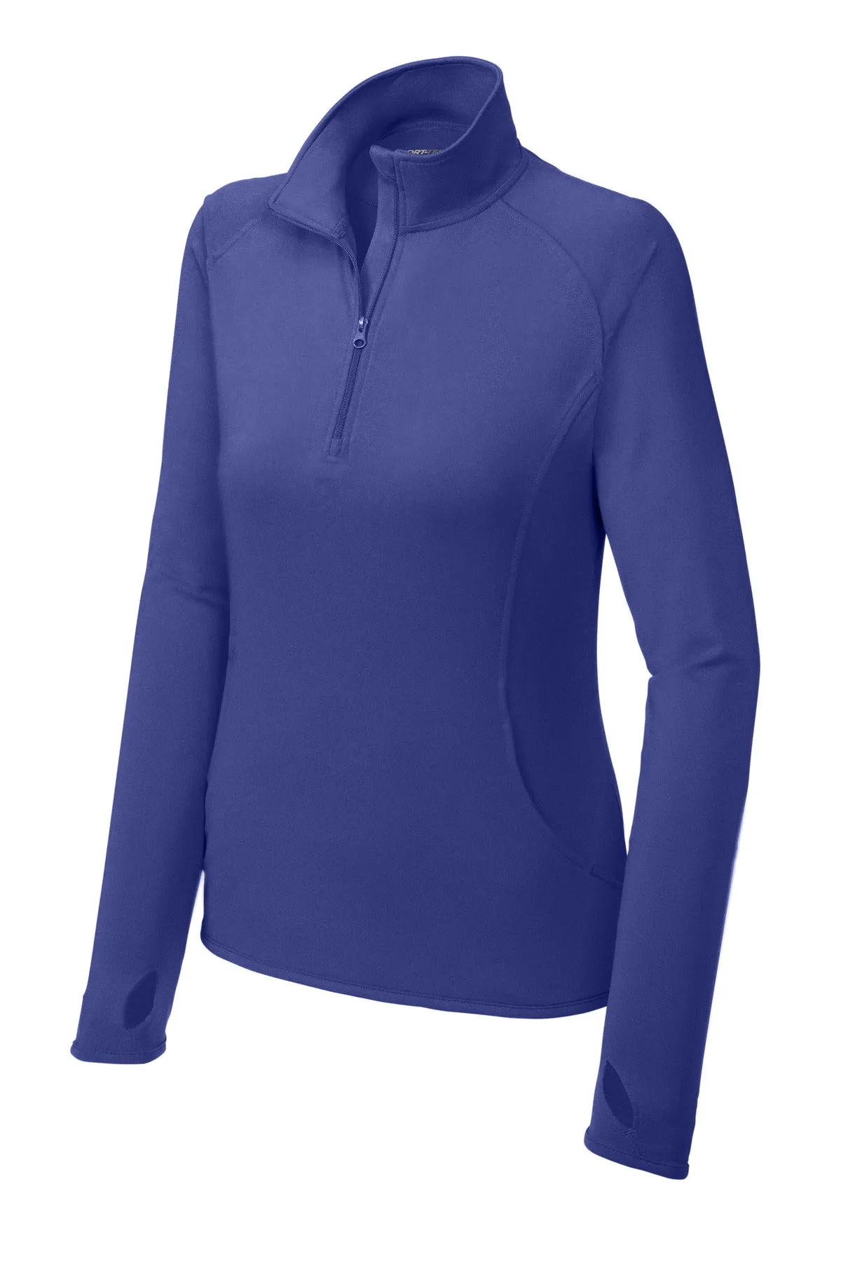 Sport-Tek Women's Sport-Wick Stretch 1/4-Zip Pullover. LST850 Iris Purple