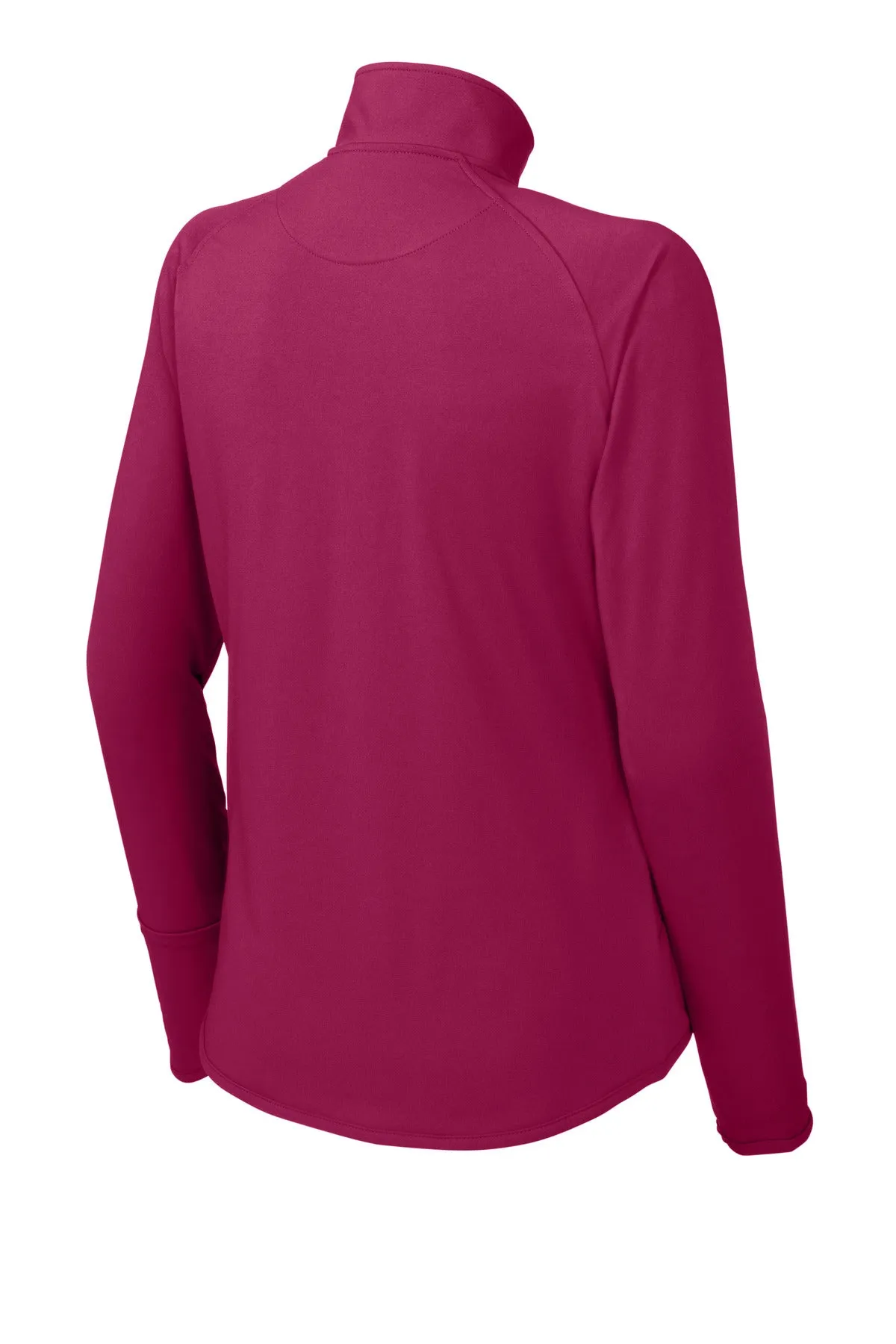 Sport-Tek Women's Sport-Wick Stretch 1/4-Zip Pullover. LST850 Pink Rush