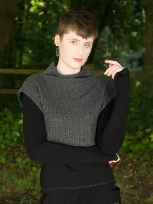 'Square' crop knit - Grey