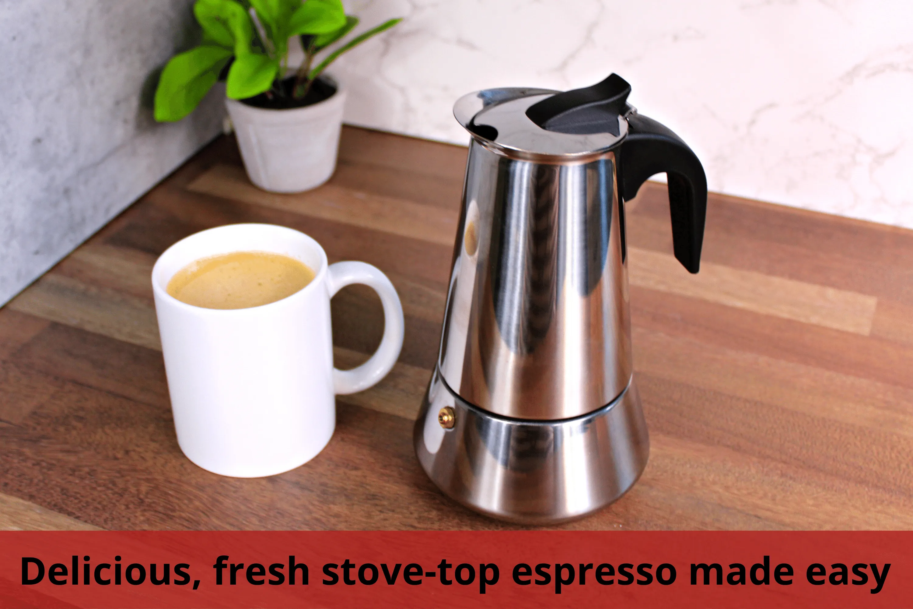 Stove-top stainless steel espresso maker