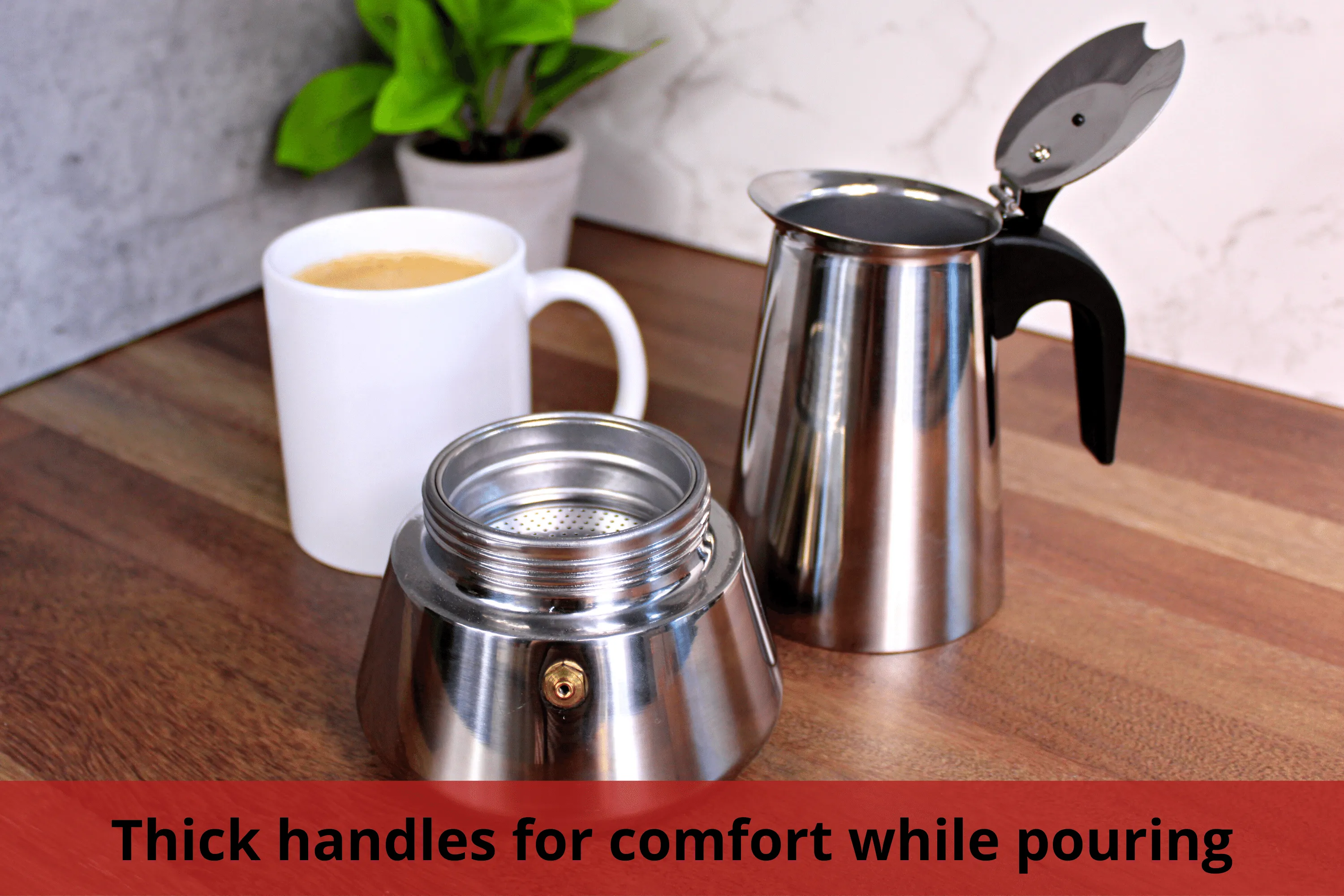 Stove-top stainless steel espresso maker