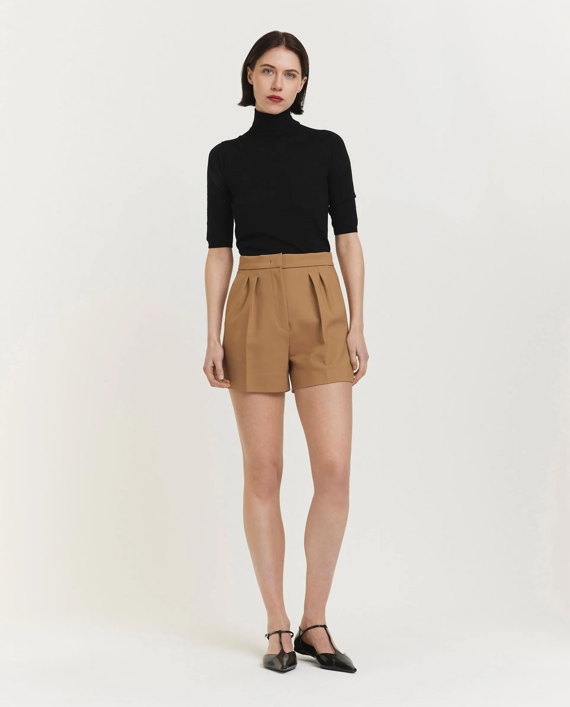 Stretch-wollen shorts