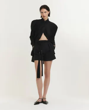 Stretch-wollen shorts