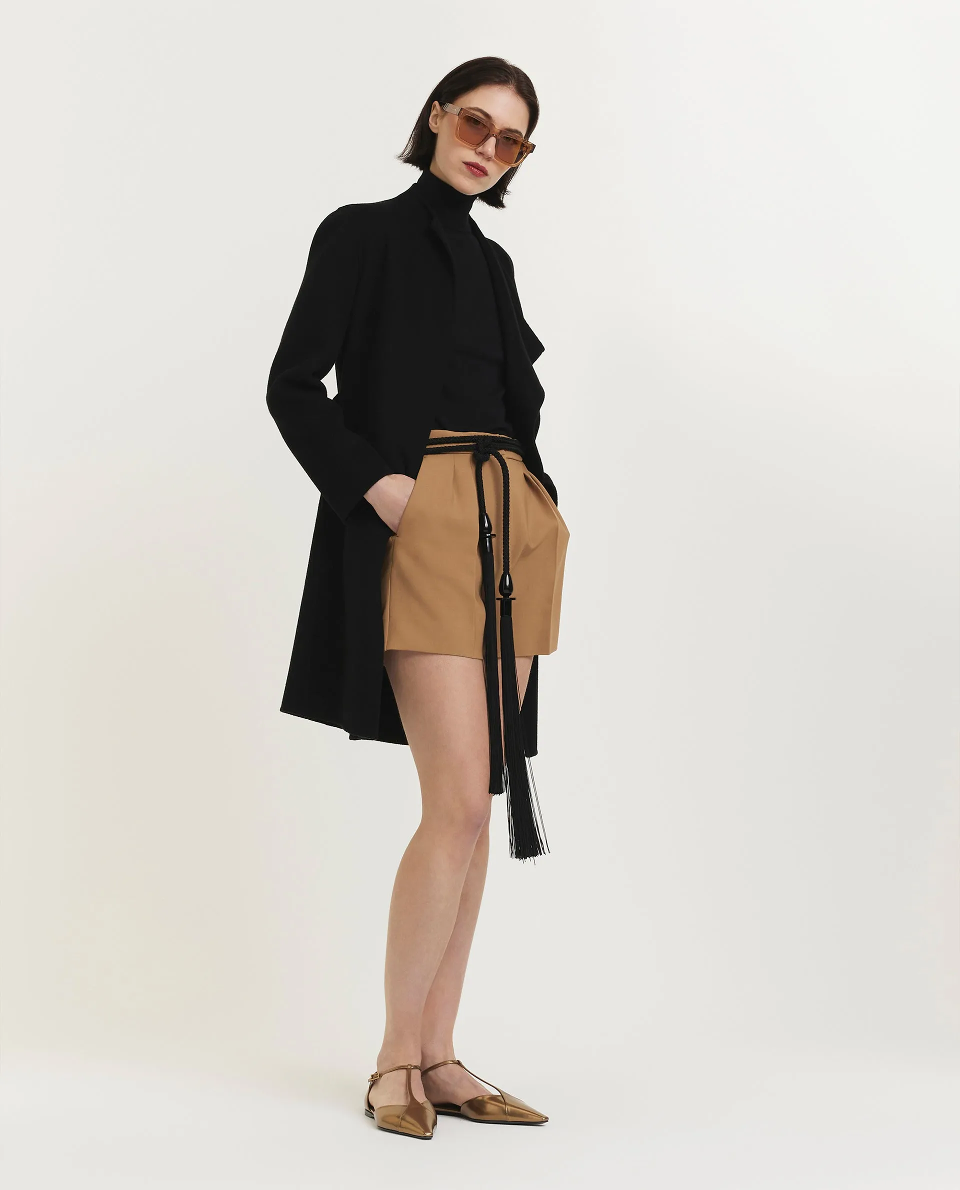 Stretch-wollen shorts