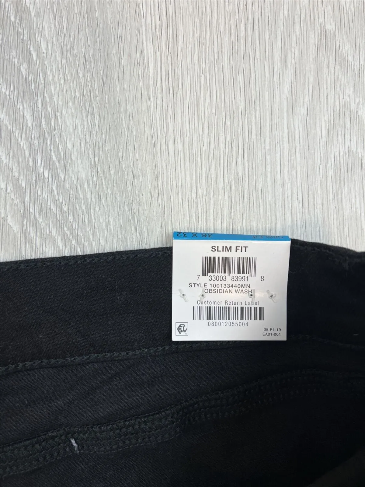 Sun   Stone Mens Black Slim Fit Jeans Size 36 x 32 (New)