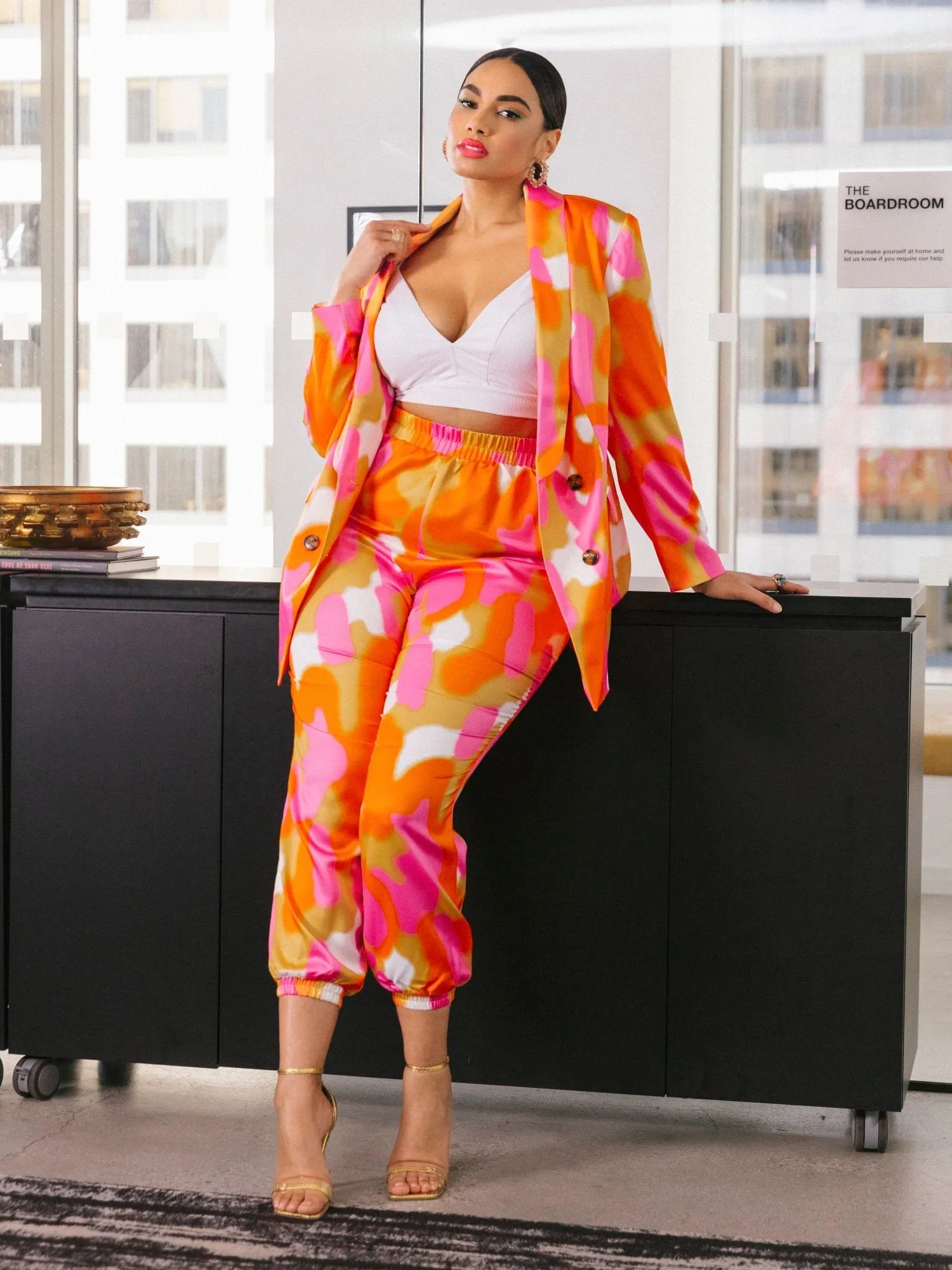 Sydney Watercolor Print Jogger Pants
