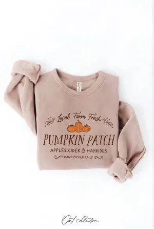 Tan Local Farm Fresh Pumpkin Patch Graphic Sweatshirt