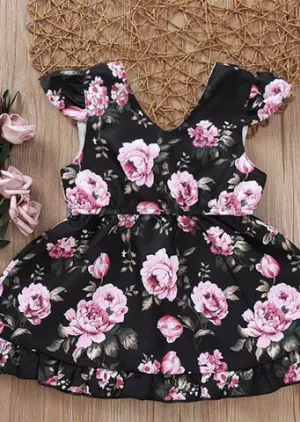 The Amani Black Ruffle Dress