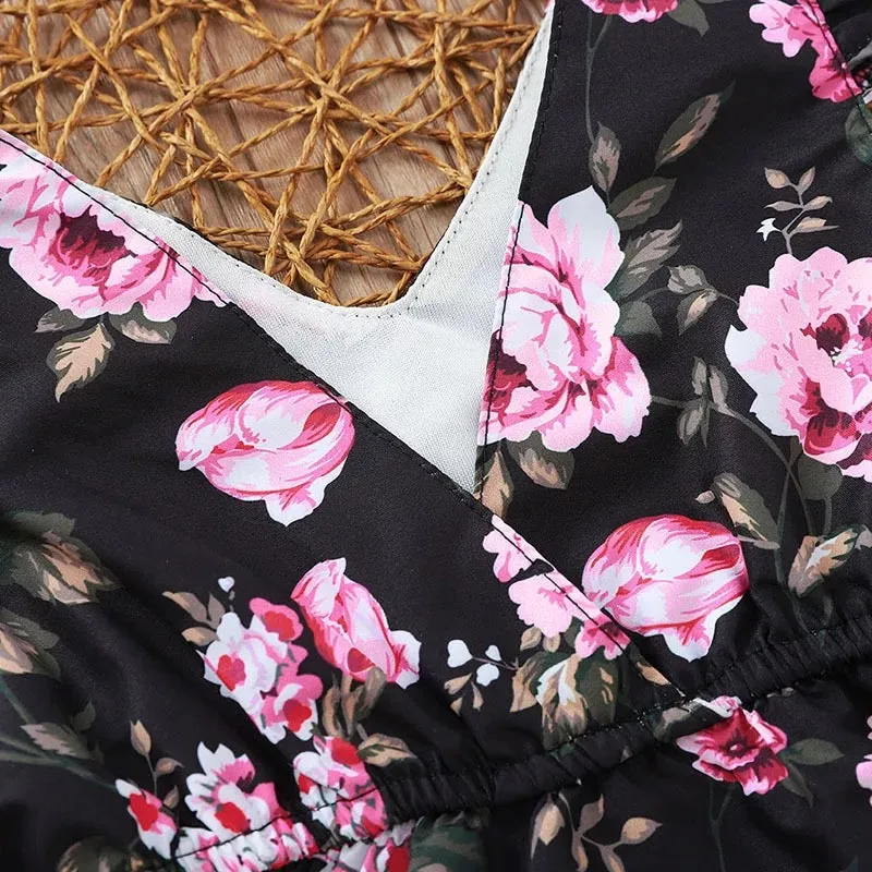 The Amani Black Ruffle Dress