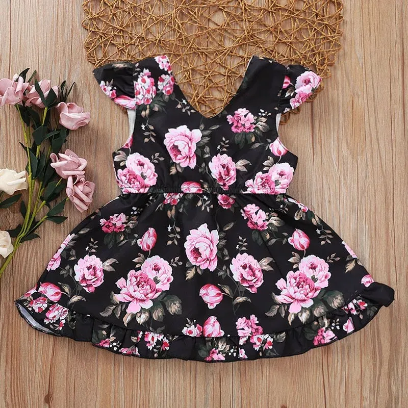 The Amani Black Ruffle Dress