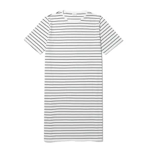 The Tee Dress - Cream/Navy Pinstripe