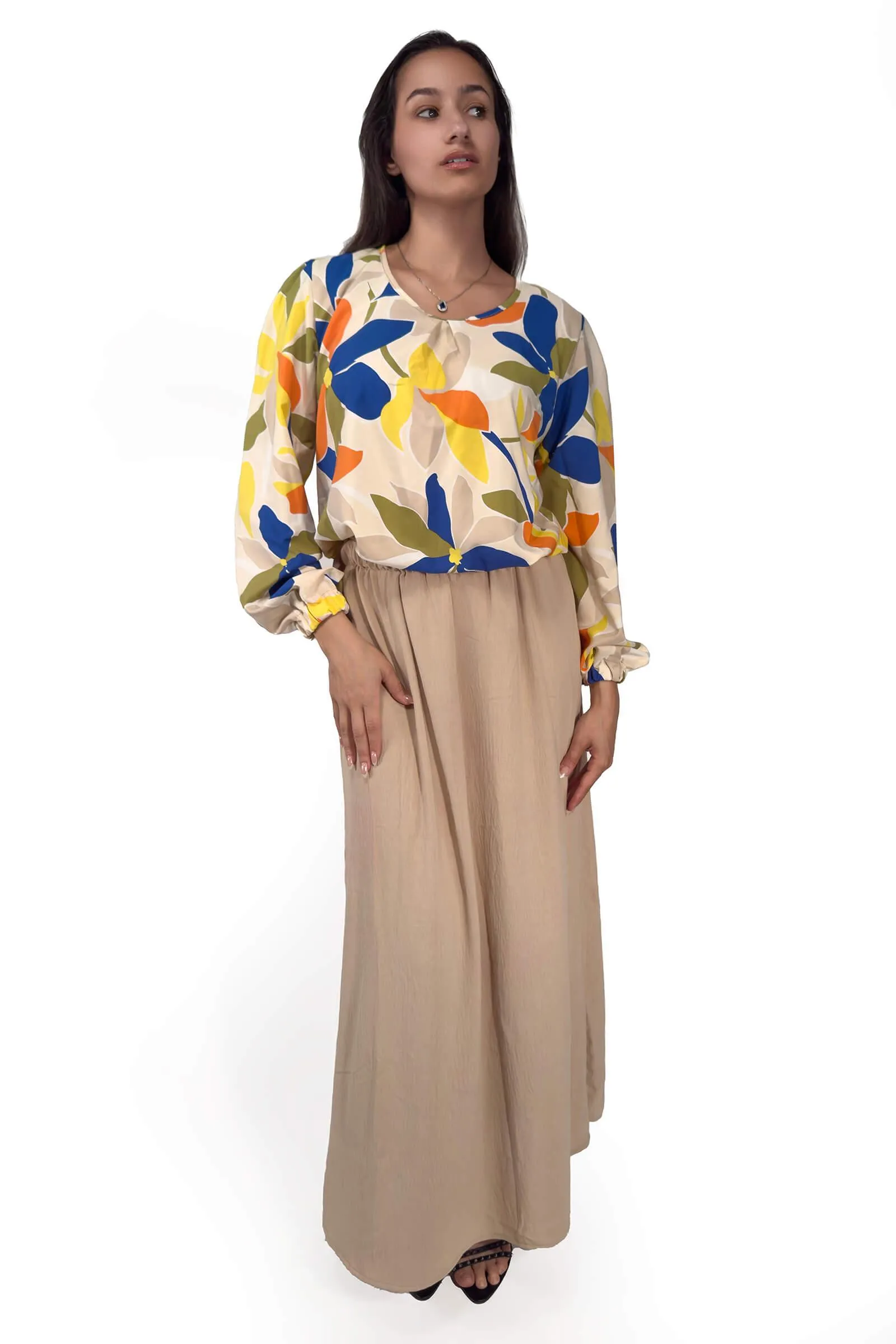 Timeless Beige Maxi Skirt