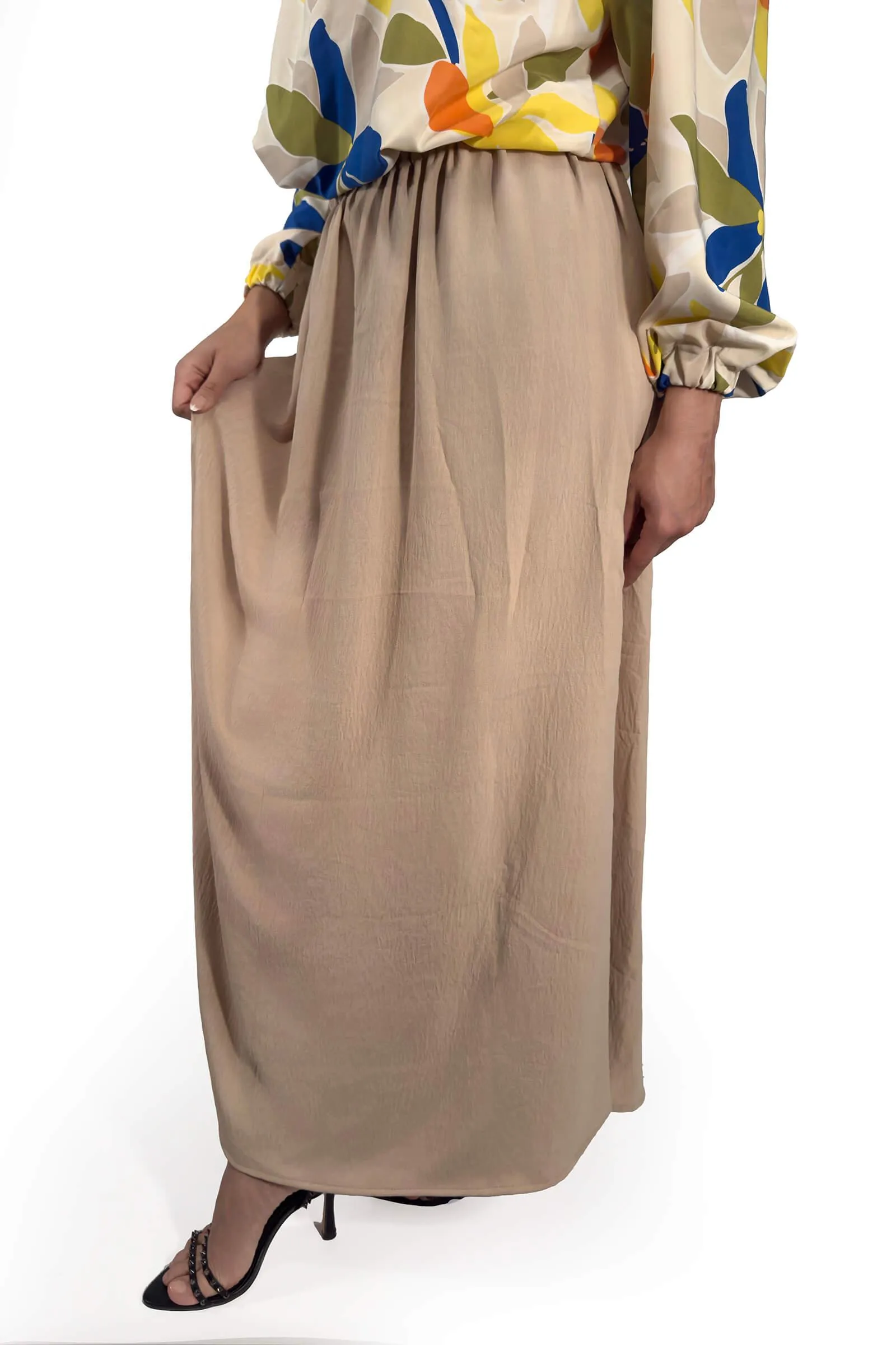 Timeless Beige Maxi Skirt