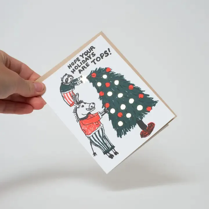 TOPS HOLIDAY TREE GREETING CARD