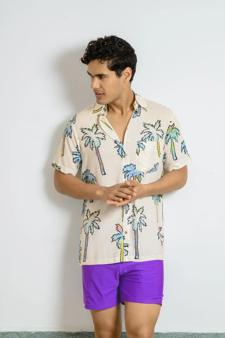 Tropical Drift – Men’s Floral Beach Shirt