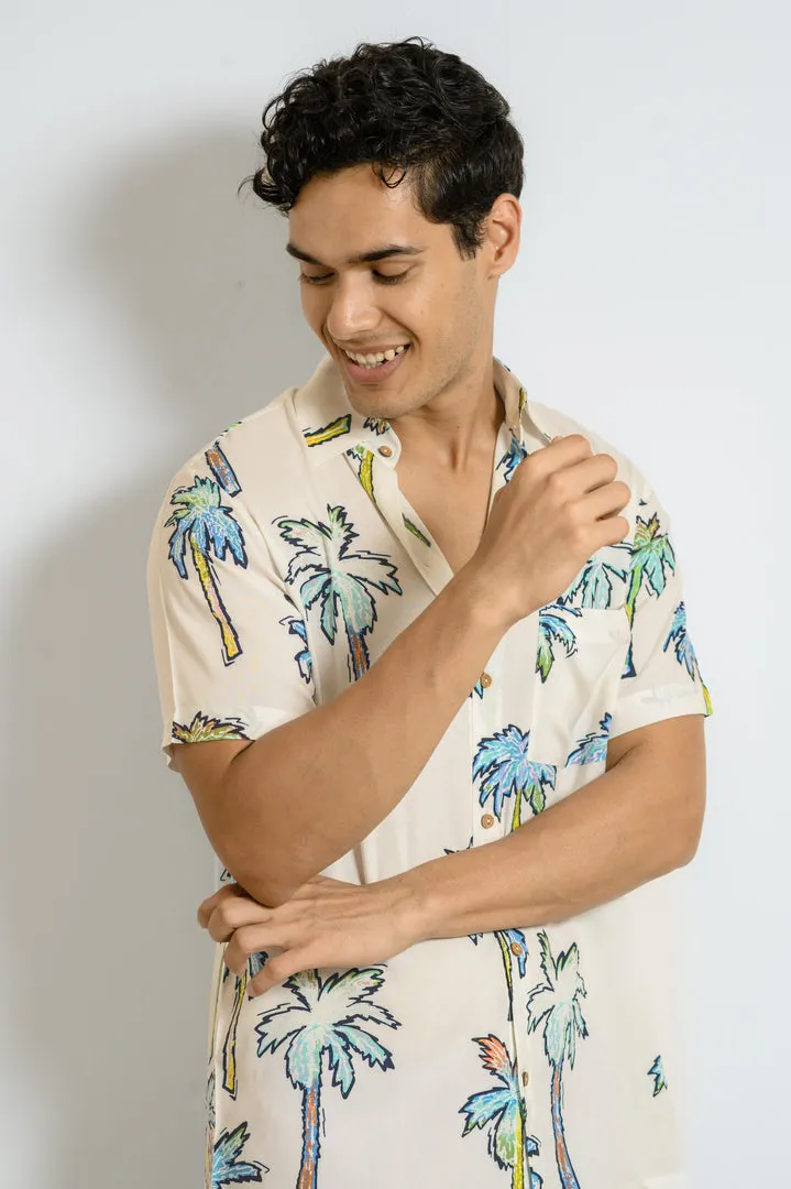 Tropical Drift – Men’s Floral Beach Shirt