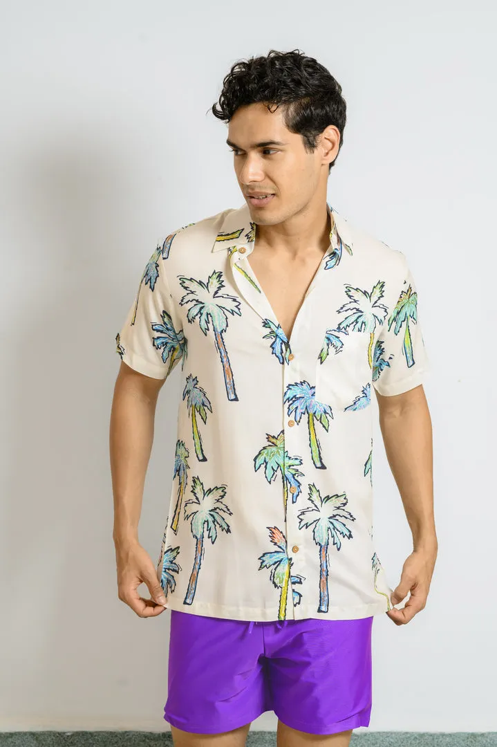 Tropical Drift – Men’s Floral Beach Shirt