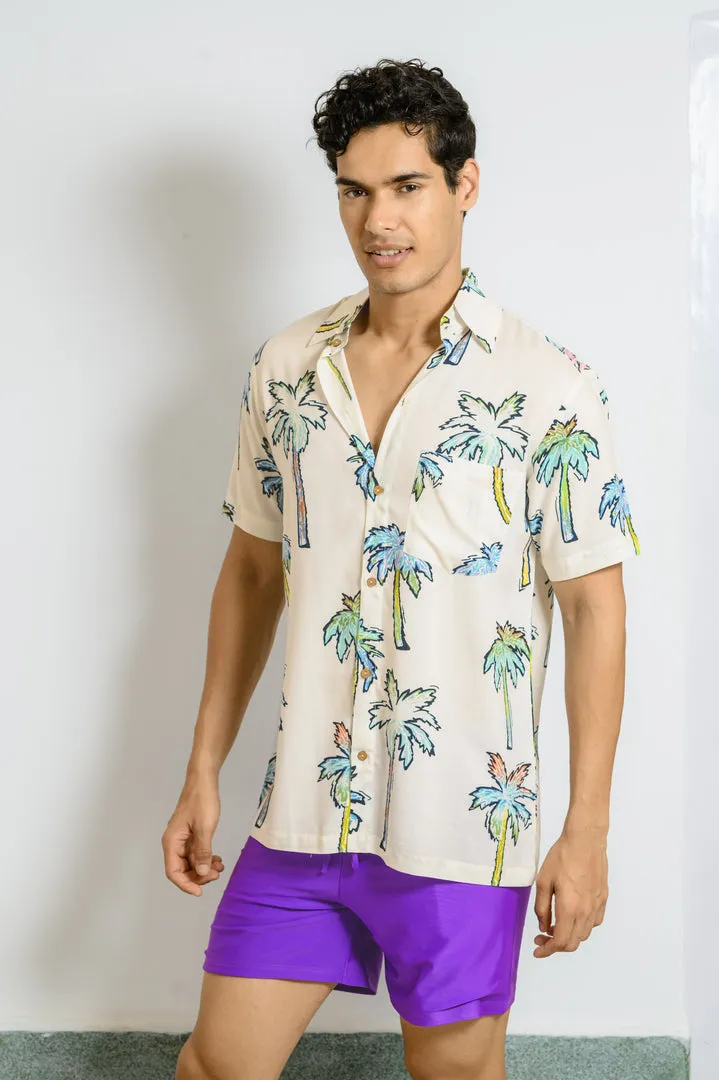 Tropical Drift – Men’s Floral Beach Shirt