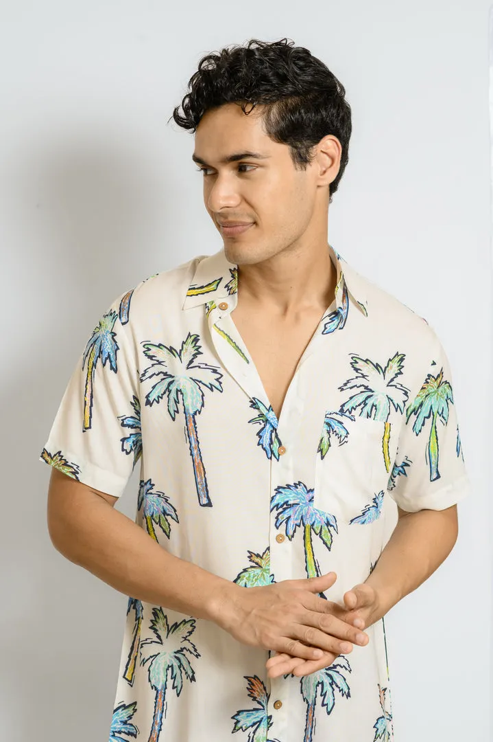 Tropical Drift – Men’s Floral Beach Shirt
