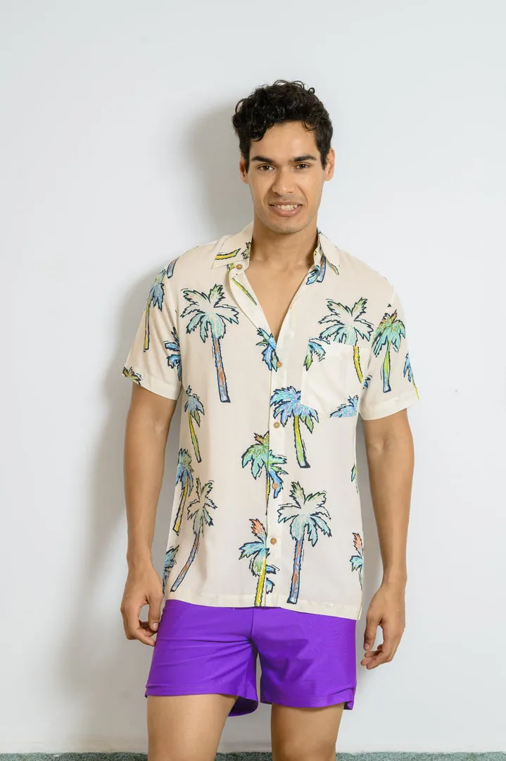 Tropical Drift – Men’s Floral Beach Shirt