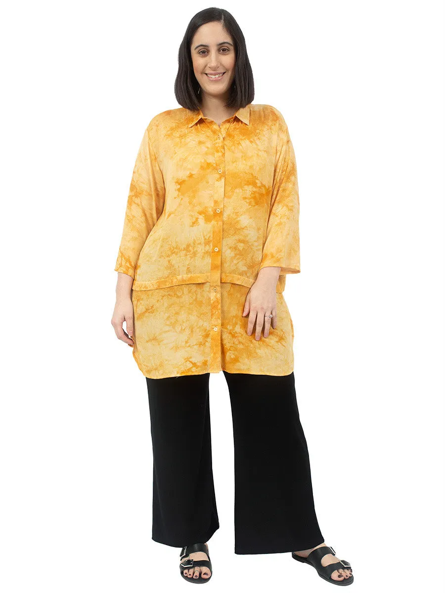 Turtle Dove Blouse - Gold Print**