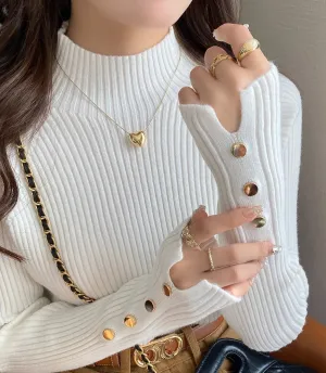 Turtleneck Ribbed Sweater