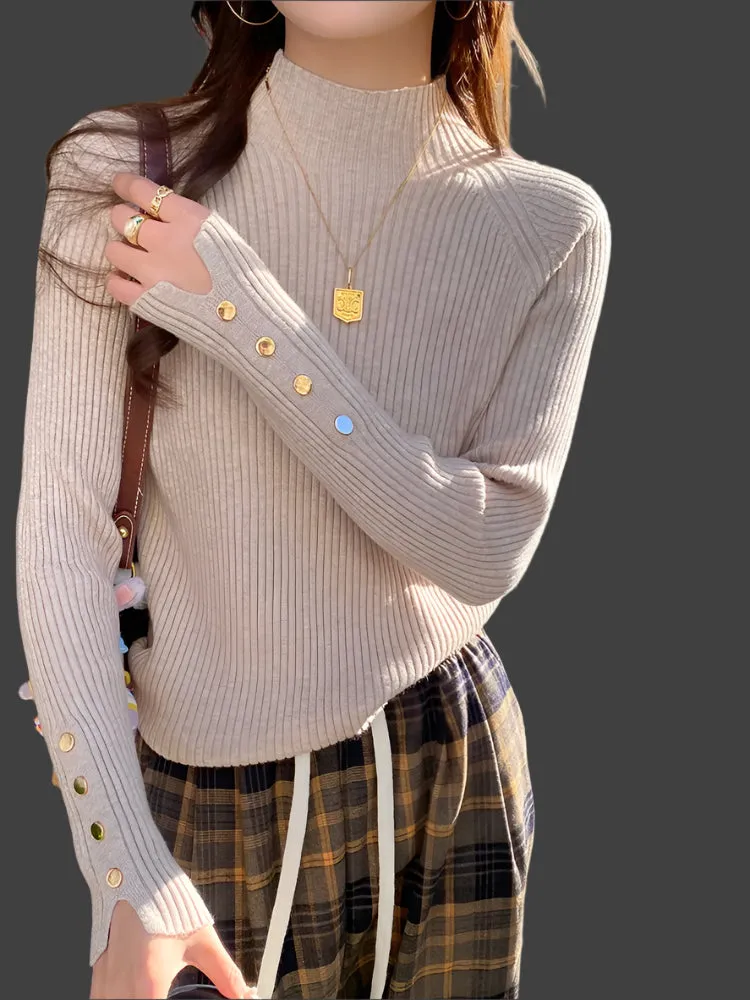 Turtleneck Ribbed Sweater