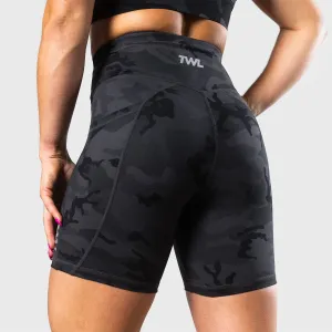 TWL - WOMEN'S ENERGY SHORTS MID LENGTH - BLACK CAMO