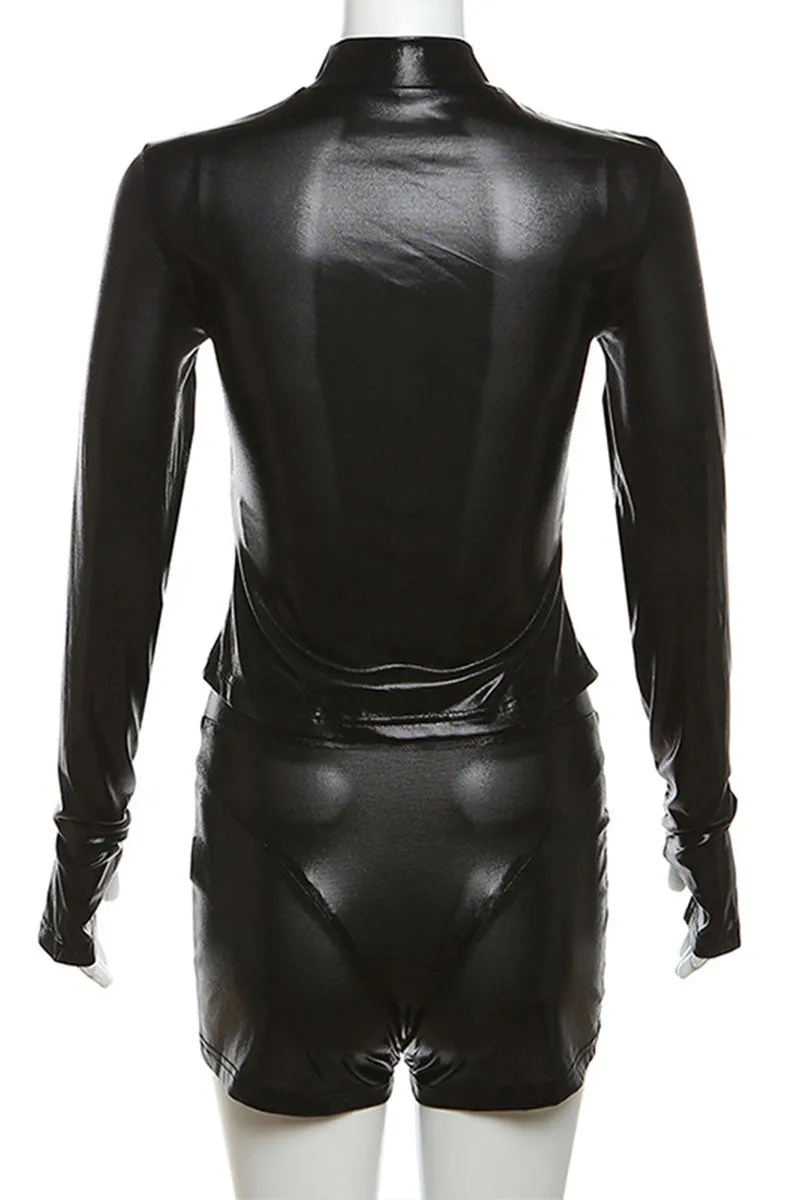 UF0304 Vinyl Jacket and Shorts Set